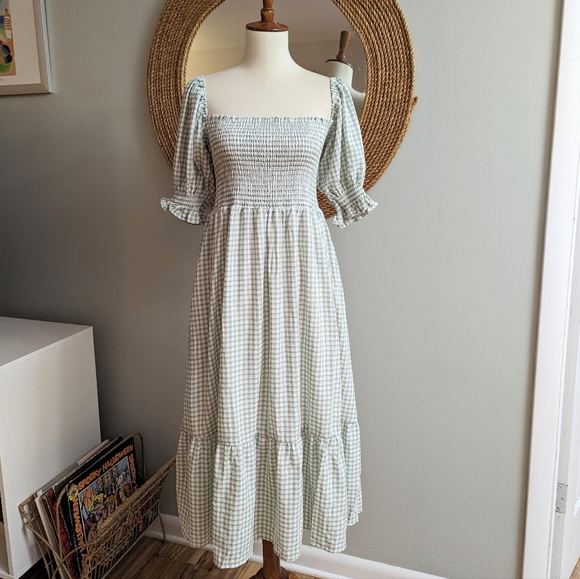 EUC O.P.T. Angie Midi Gingham Dress - Picture 4 of 5
